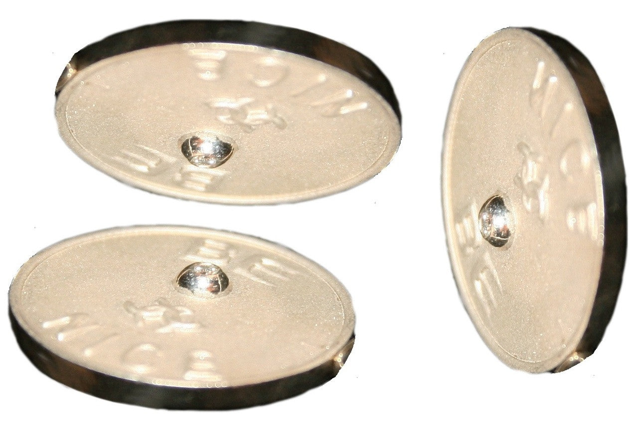 Decision Coin Necklace "Be Naughty / Be Nice" Sterling Silver with Diamonds-8