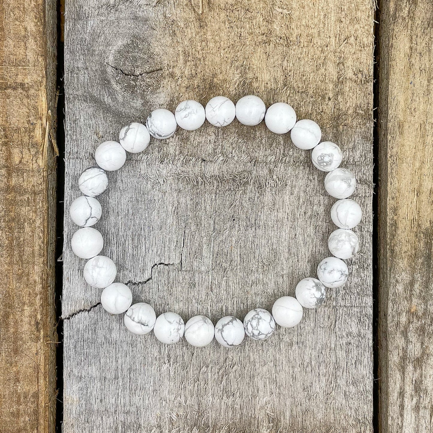Union - White Howlite Gemstone Beaded Bracelet-3