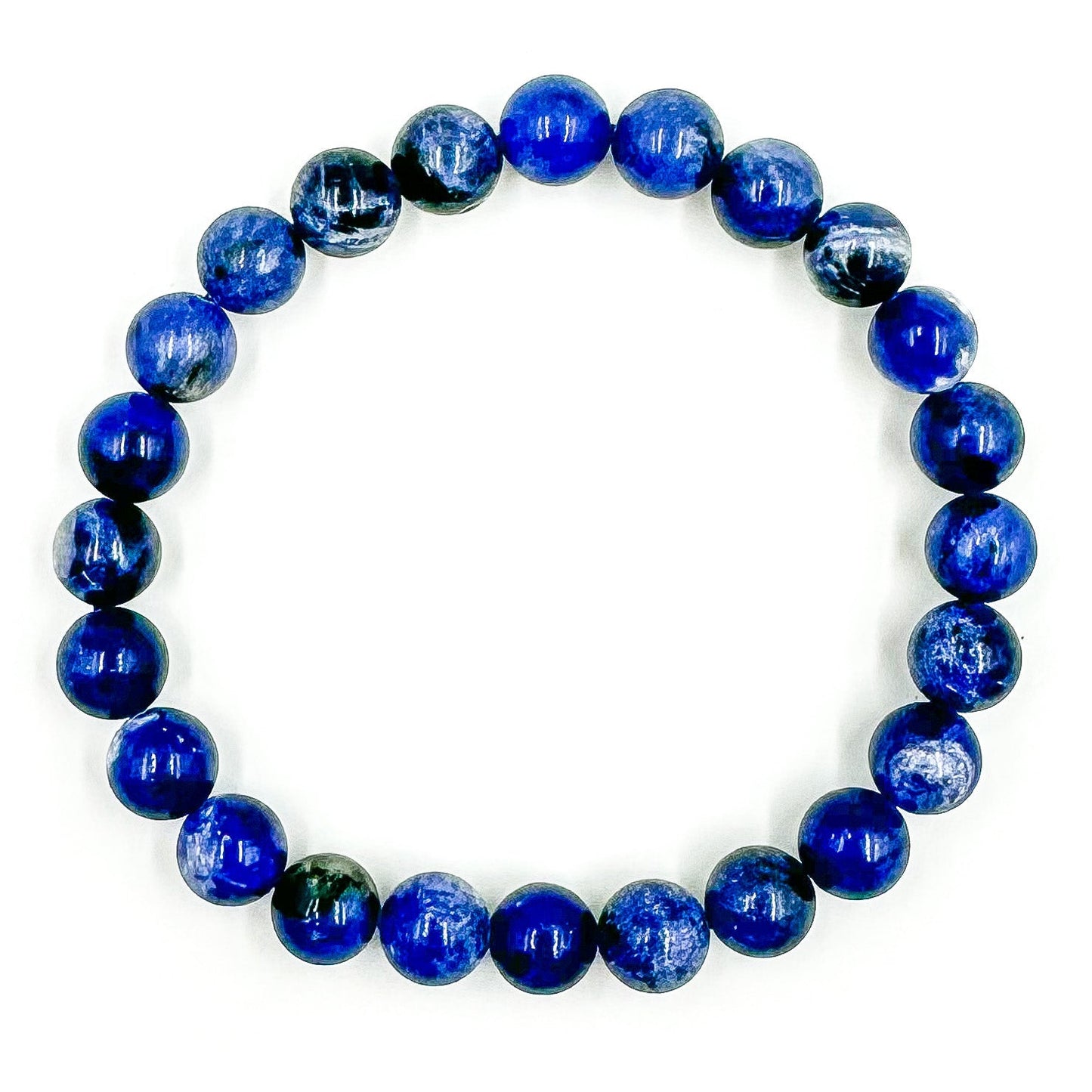 Union - Blue Sodalite Gemstone Beaded Bracelet-2