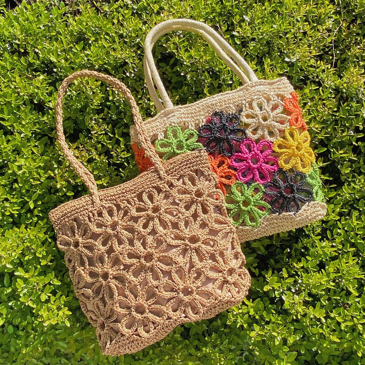 Hand Made Flower Power Tote-4