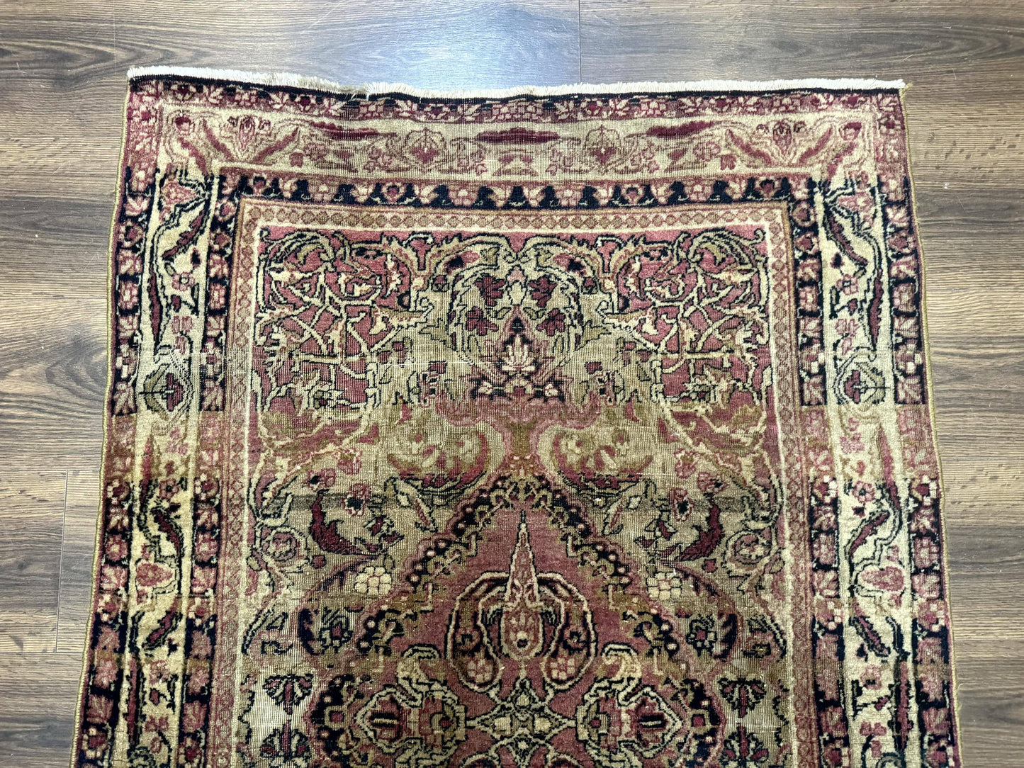 Antique Persian Lavar Rug 3x5, Persian Kerman Rug, Traditional Persian Carpet-2