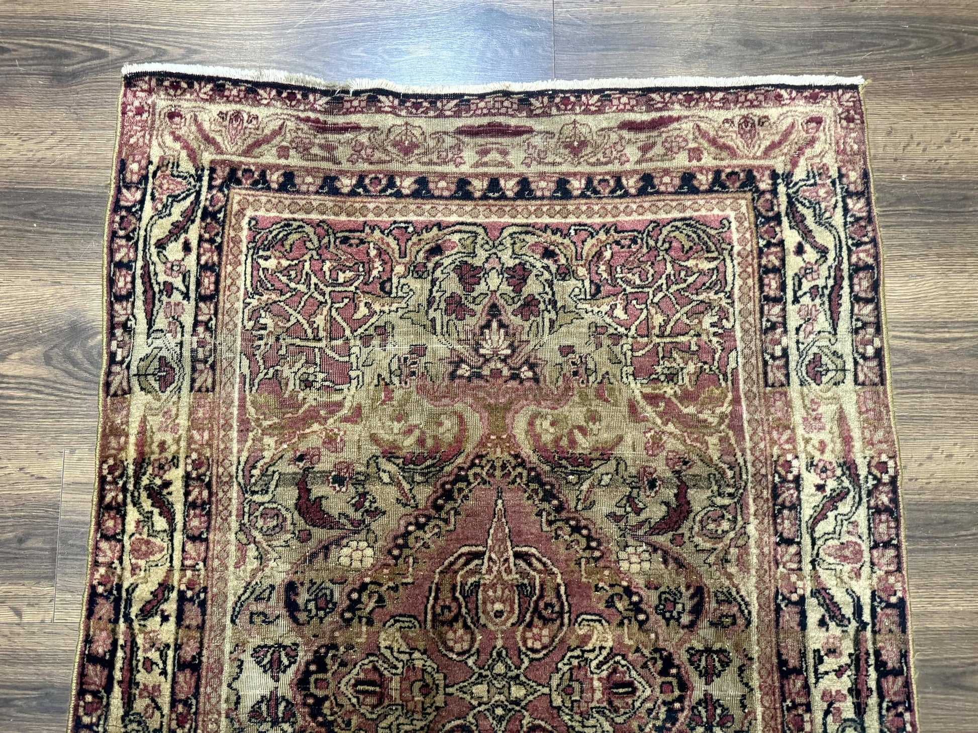 Antique Persian Lavar Rug 3x5, Persian Kerman Rug, Traditional Persian Carpet-2