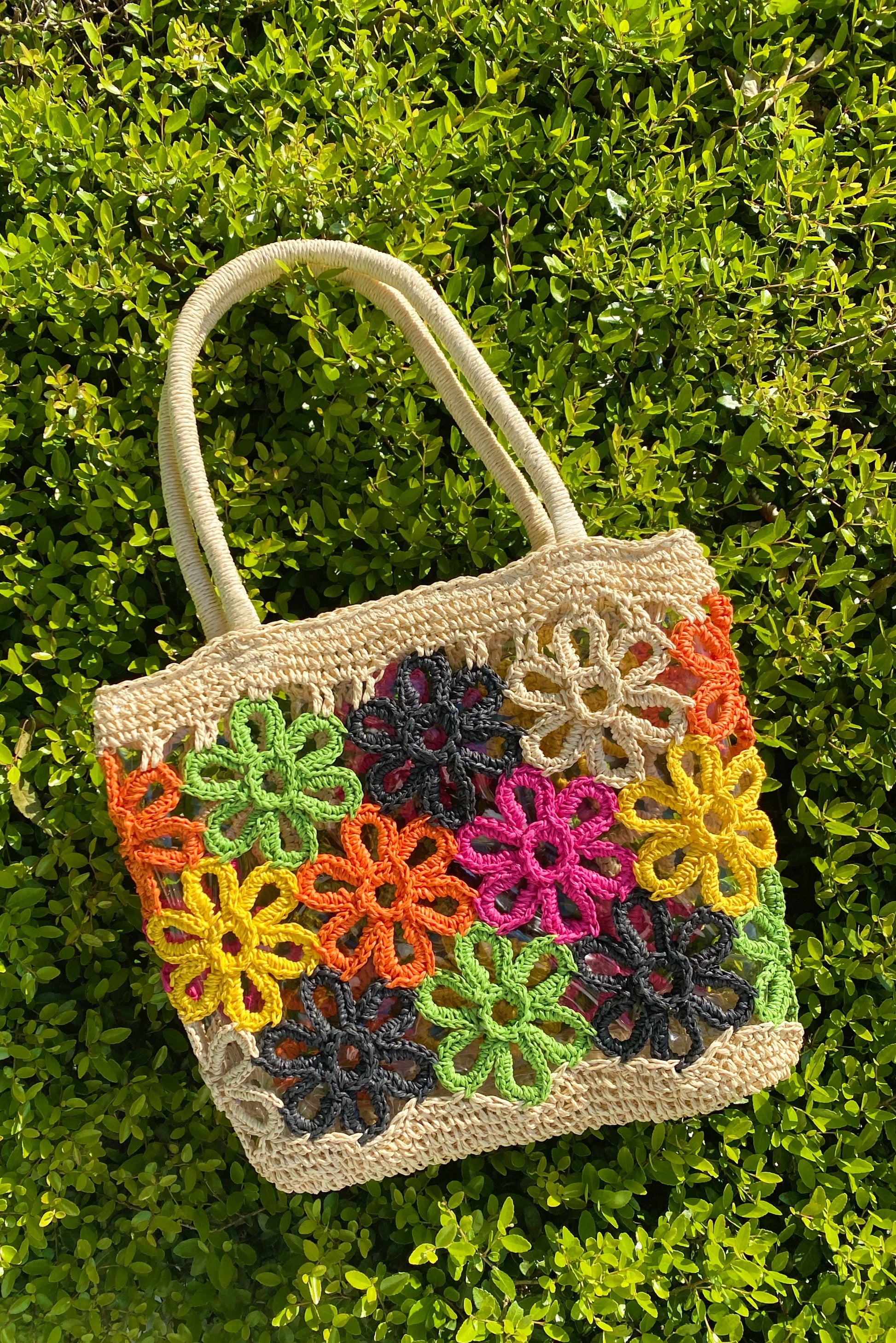 Hand Made Flower Power Tote-0