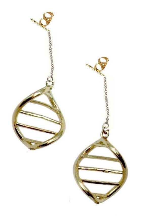 DNA Link- Earrings- 14K Gold