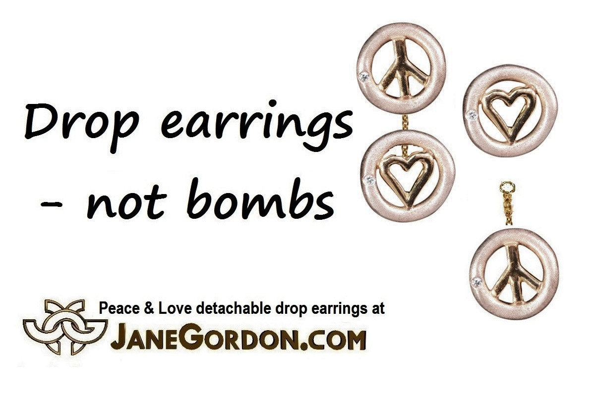 Peace Necklace, 18K yellow and white gold with diamonds, on 18K gold chain-4