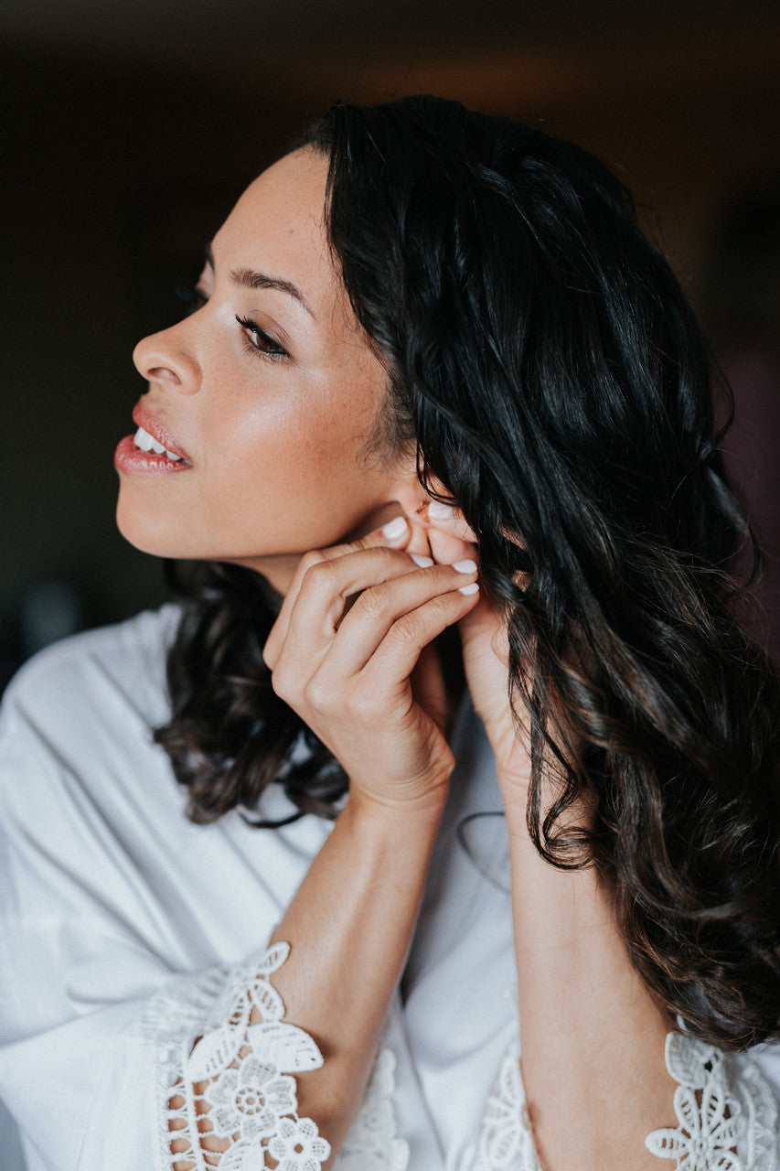 Custom Design: Airplane Stud Earrings- 18K Gold: 12mm-13