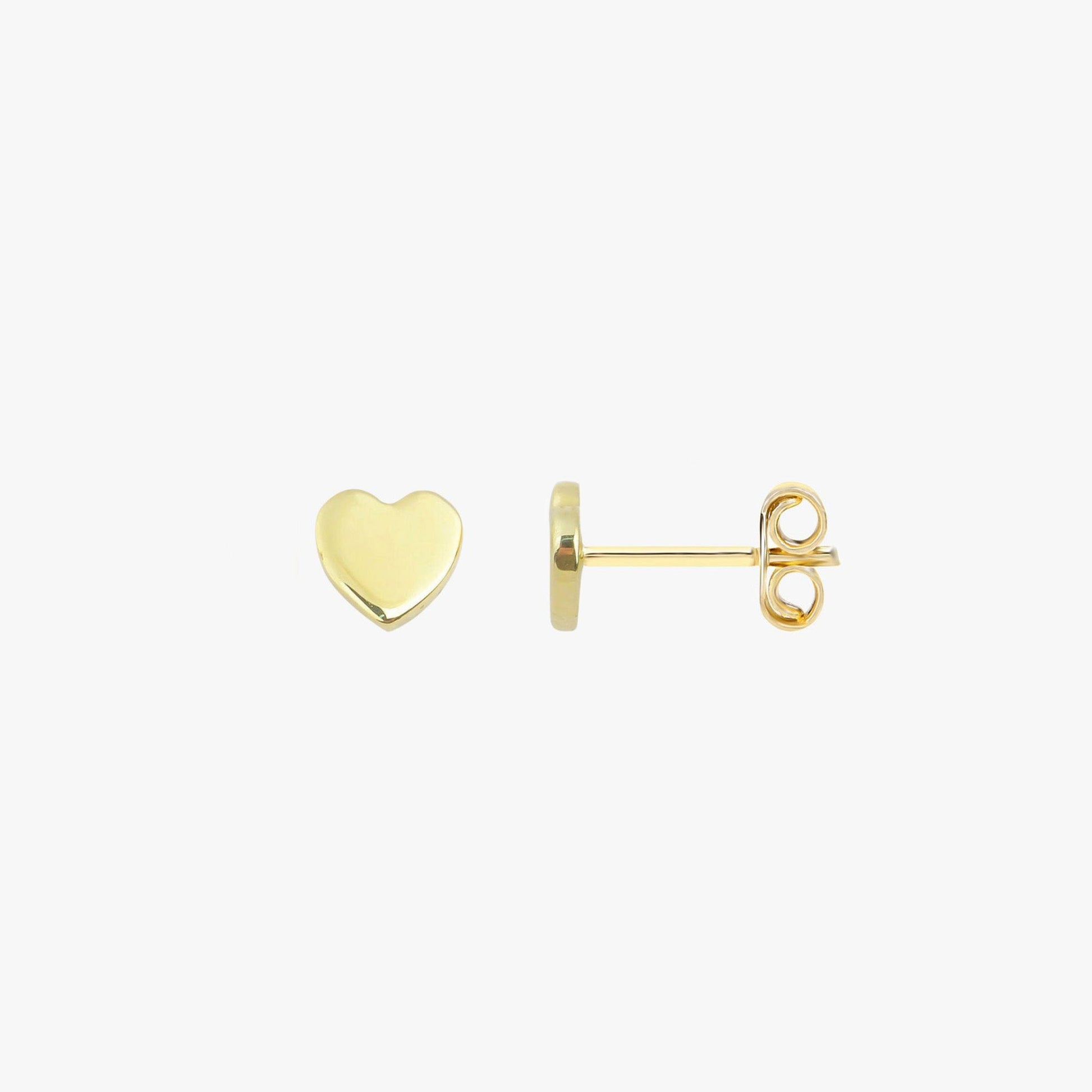 Heart Stud Earrings in 14K Gold-0