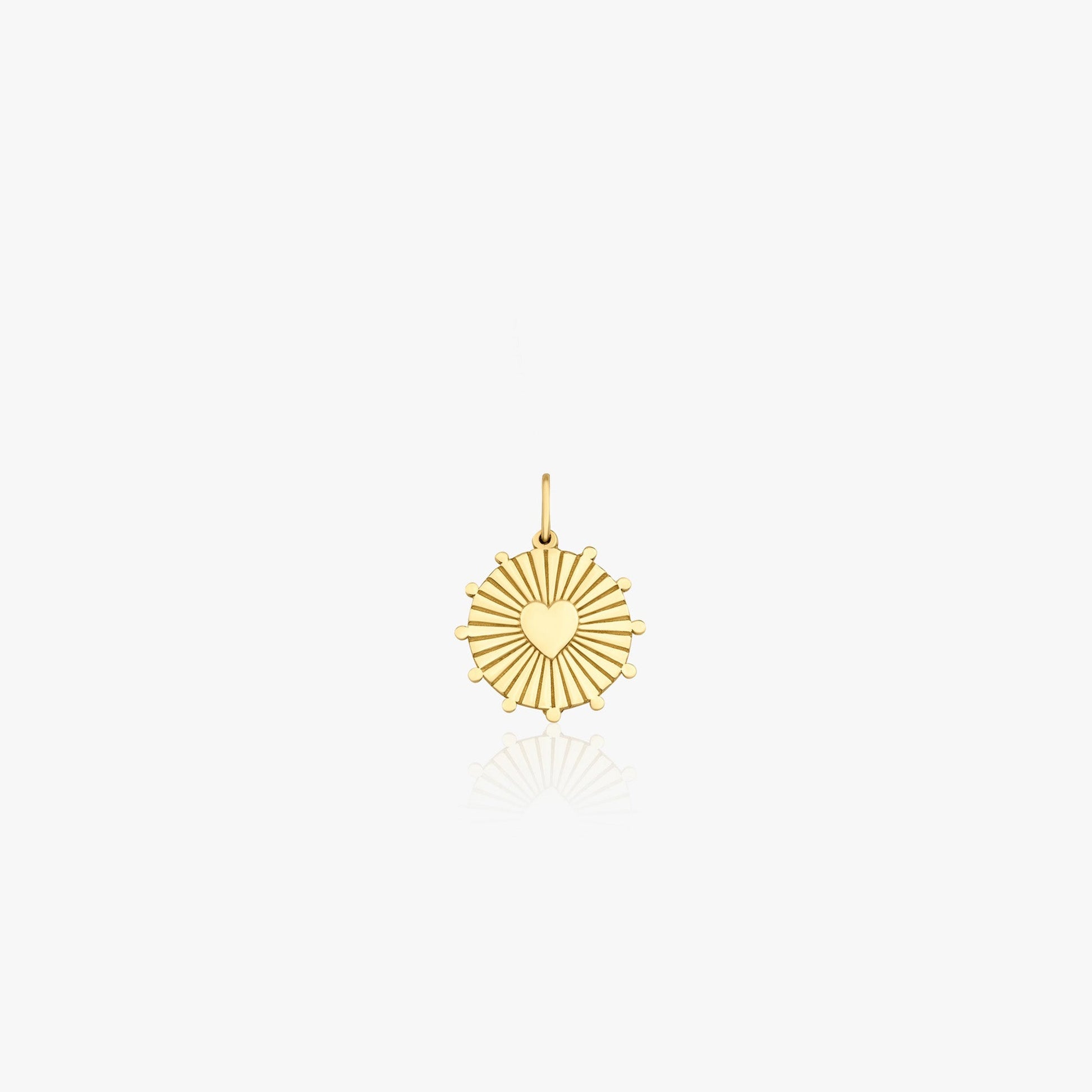 Heartburst Charm in 14K Gold-0