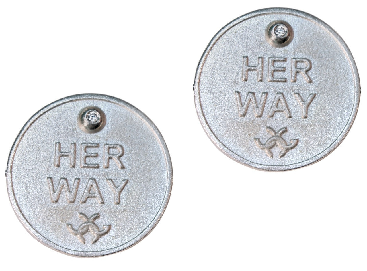 Decision Coin: "His Way / Her Way" Sterling Silver with Diamonds-3