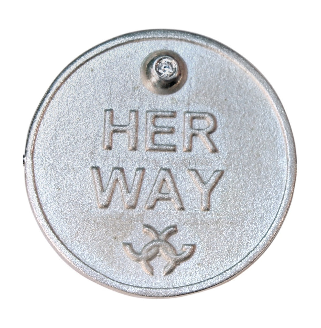 Decision Coin: "His Way / Her Way" Sterling Silver with Diamonds-2