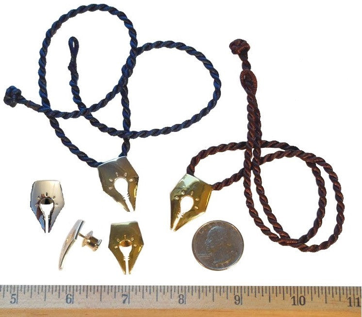 Pro-Truth Pledge Logo Pendant: Pen Tip & Light Bulb. Sterling Silver with 18K gold plate options-15