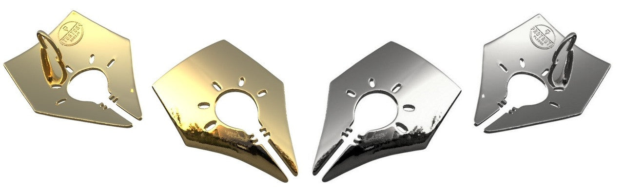 Pro-Truth Pledge Logo Pendant: Pen Tip & Light Bulb. Sterling Silver with 18K gold plate options-7