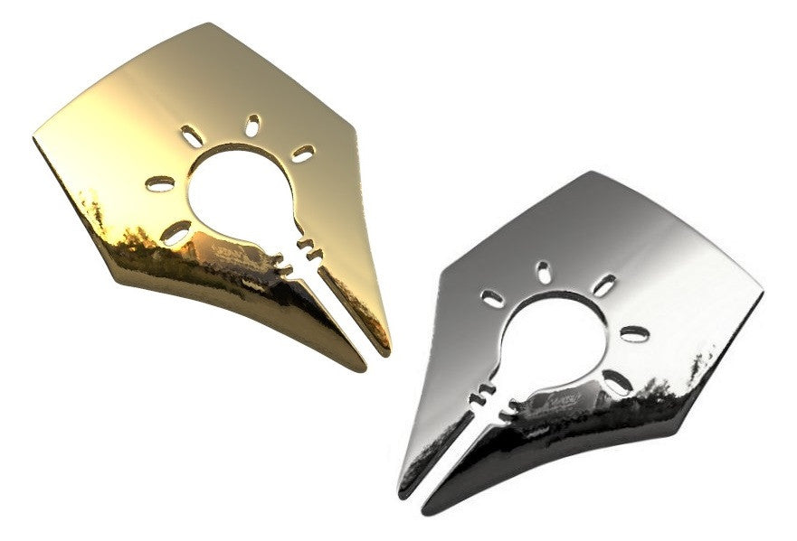 Pro-Truth Pledge Logo Pendant: Pen Tip & Light Bulb. Sterling Silver with 18K gold plate options-11