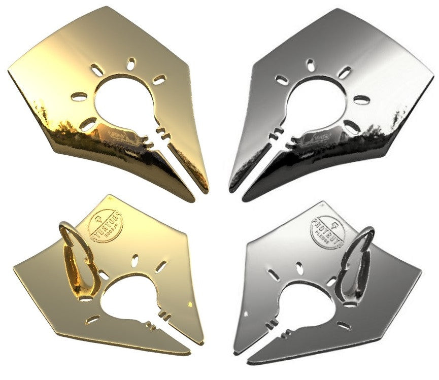 Pro-Truth Pledge Logo Pendant: Pen Tip & Light Bulb. Sterling Silver with 18K gold plate options-0