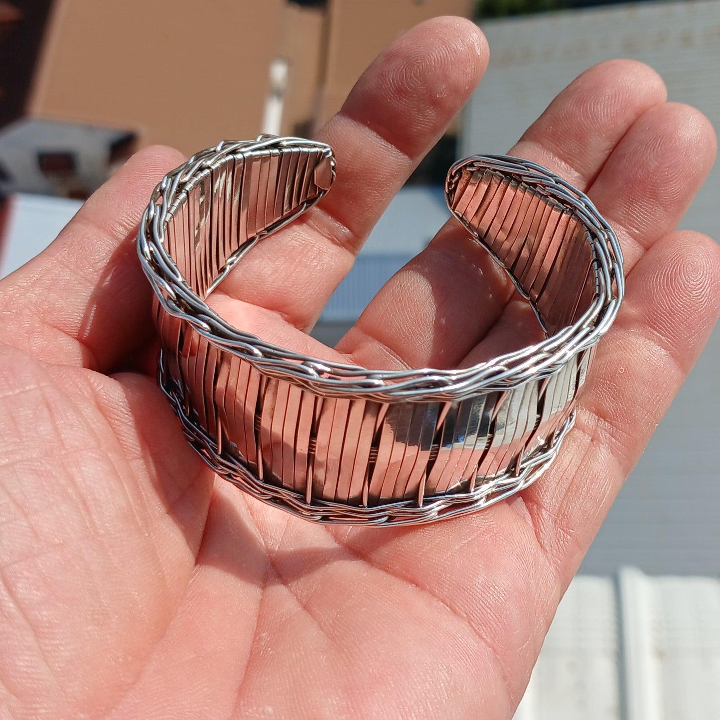 Minimalist Silver Bracelet, Sterling Silver Bracelet, Handmade Bracelet, Minimalist Bracelet, Sterling Silver string Bracelet, Unique Design Bracelet-1