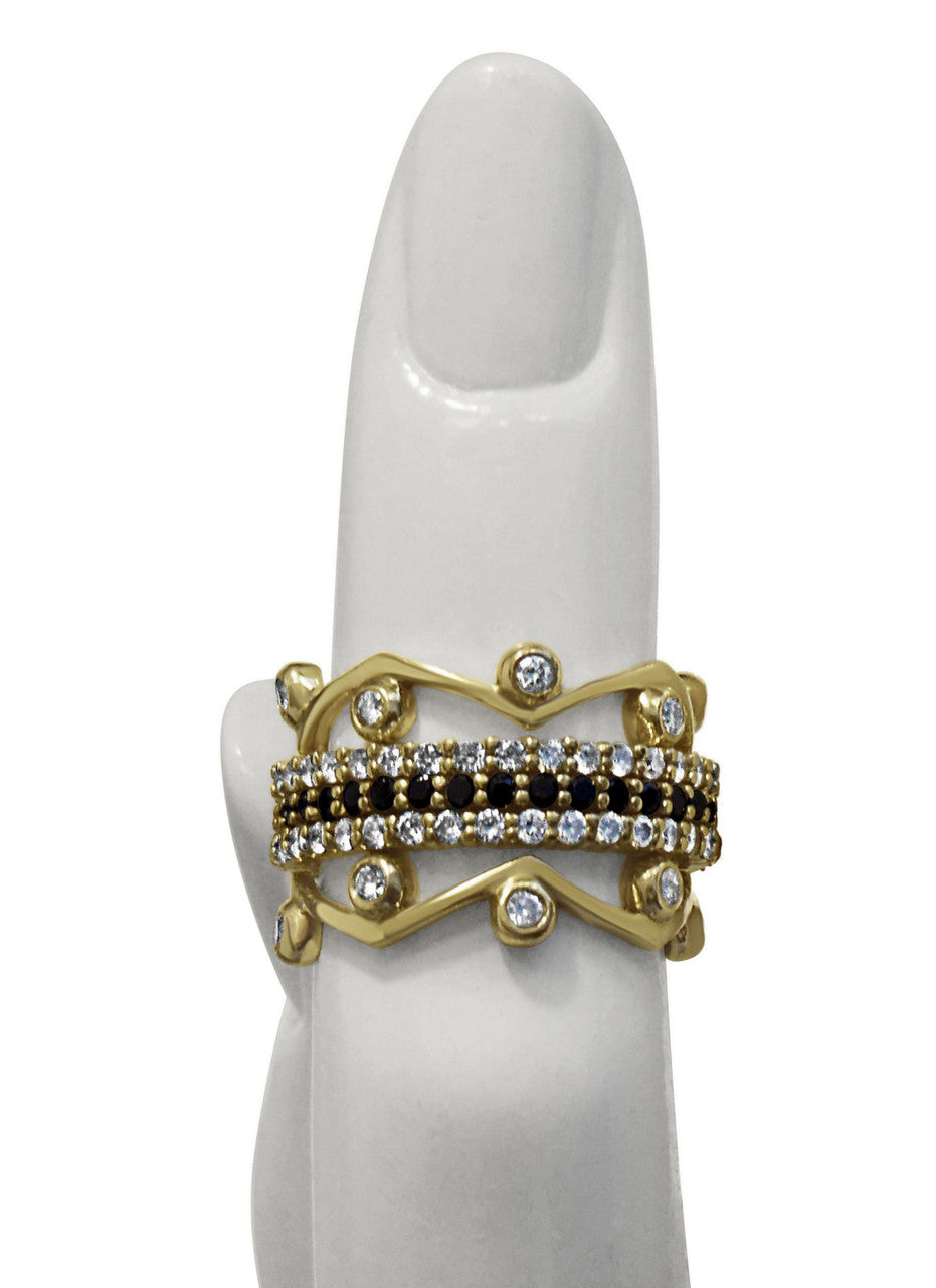 Stacking Rings-Eternity-White diamonds-18K-9