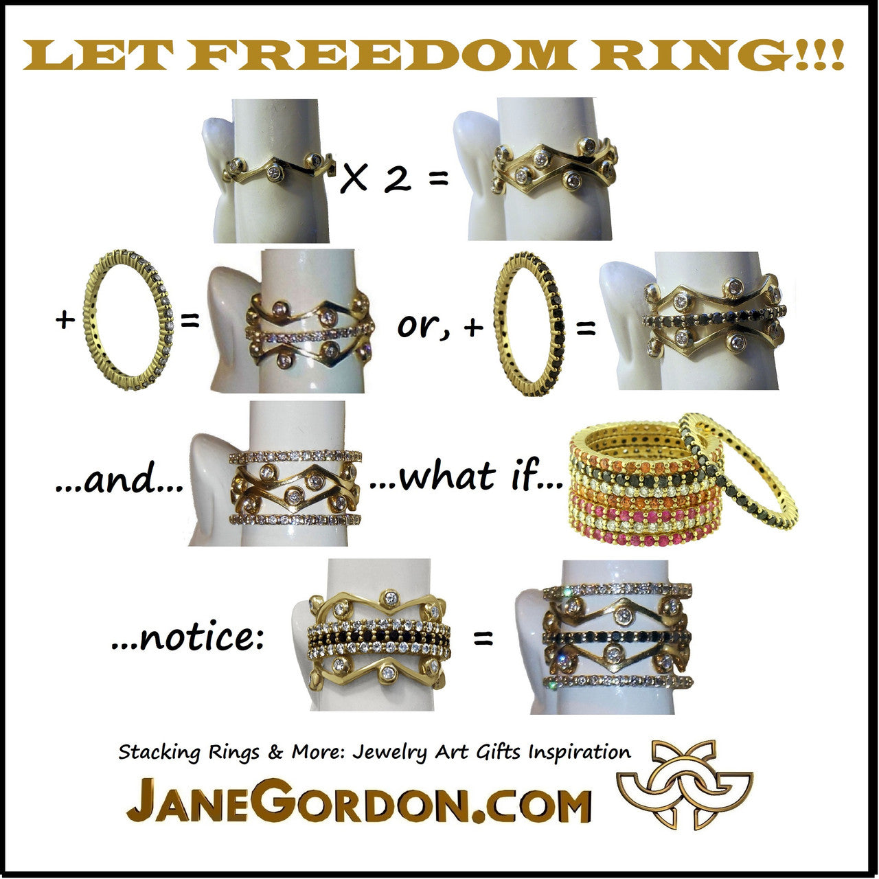 Stacking Rings-Eternity-White diamonds-18K