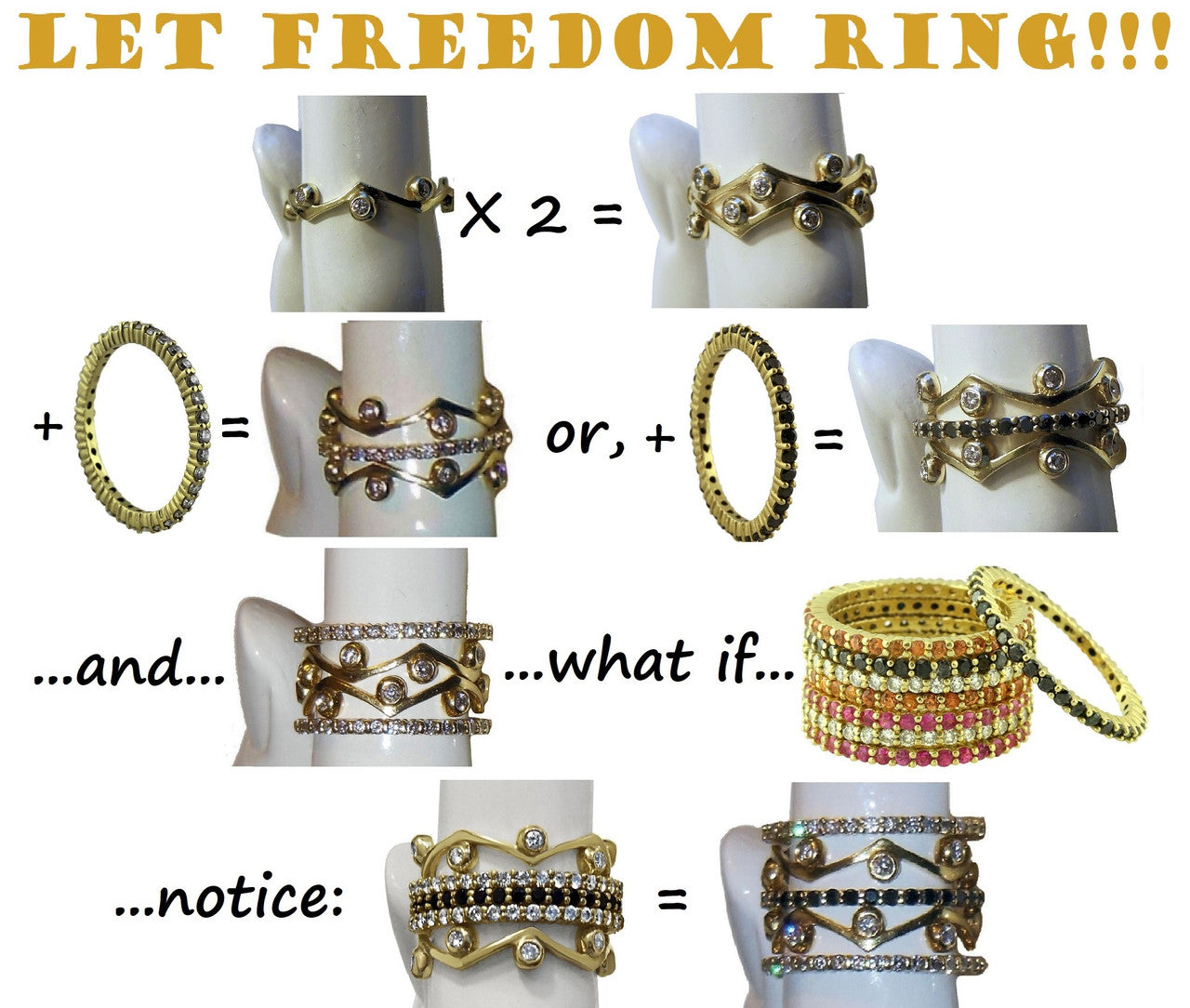 Stacking Rings-Eternity-White diamonds-18K