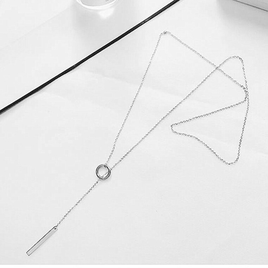 Sterling Silver Linked Necklace-0