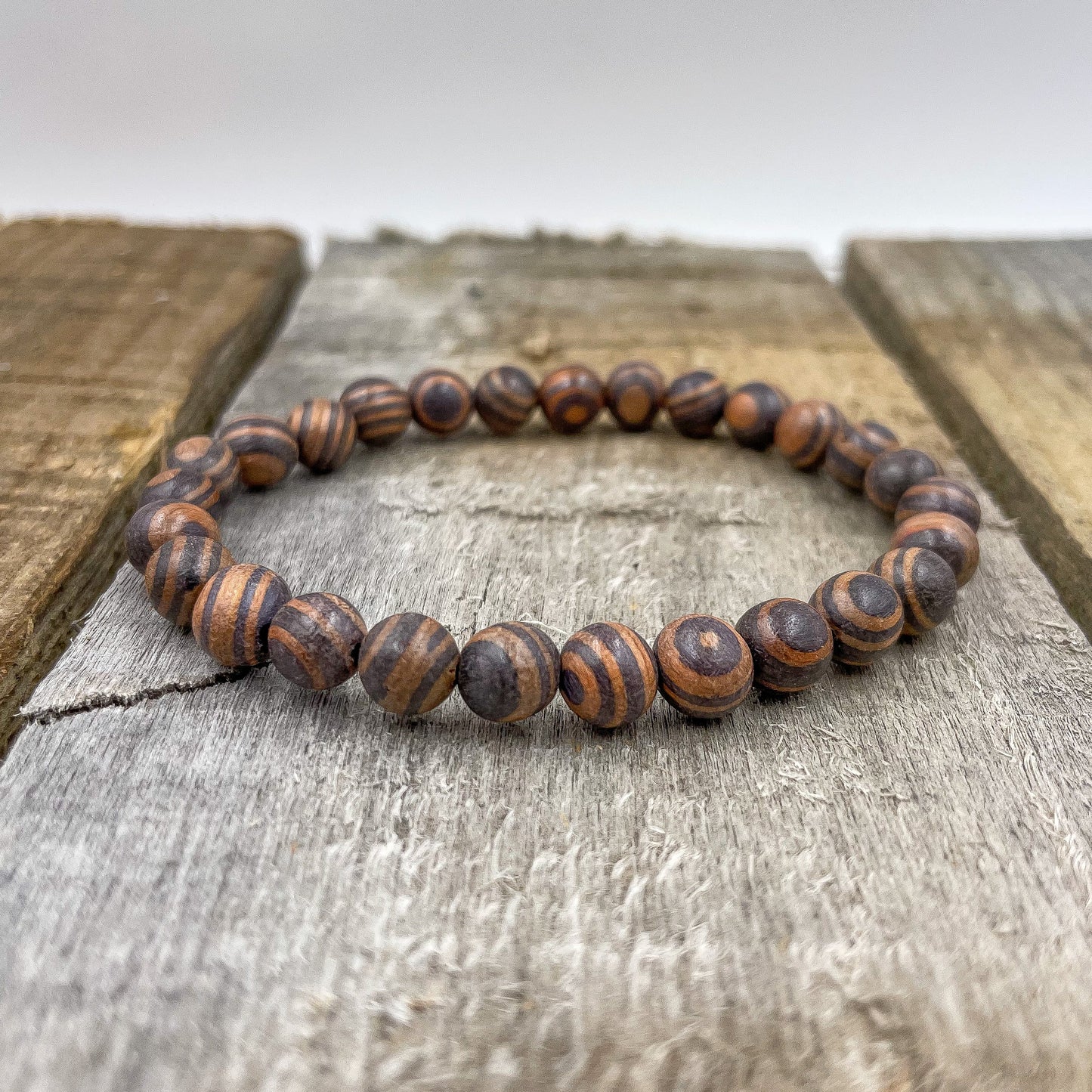 Union - Zebra Rosewood Mala Beaded Bracelet-2
