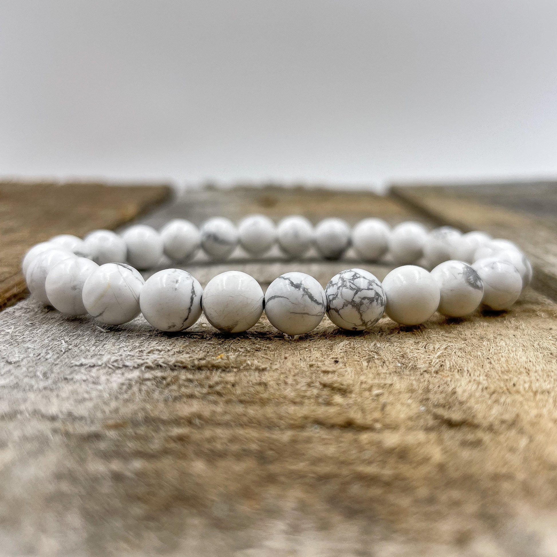Union - White Howlite Gemstone Beaded Bracelet-1