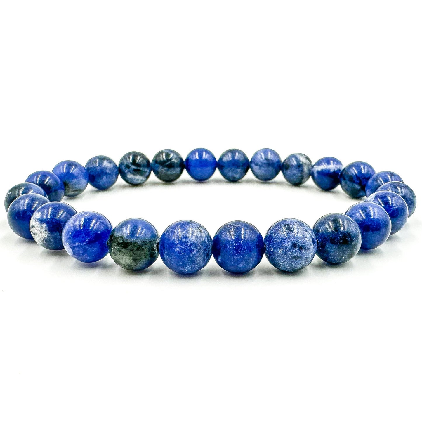 Union - Blue Sodalite Gemstone Beaded Bracelet-1