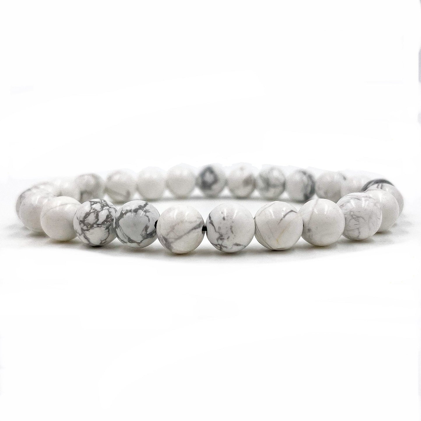 Union - White Howlite Gemstone Beaded Bracelet-0