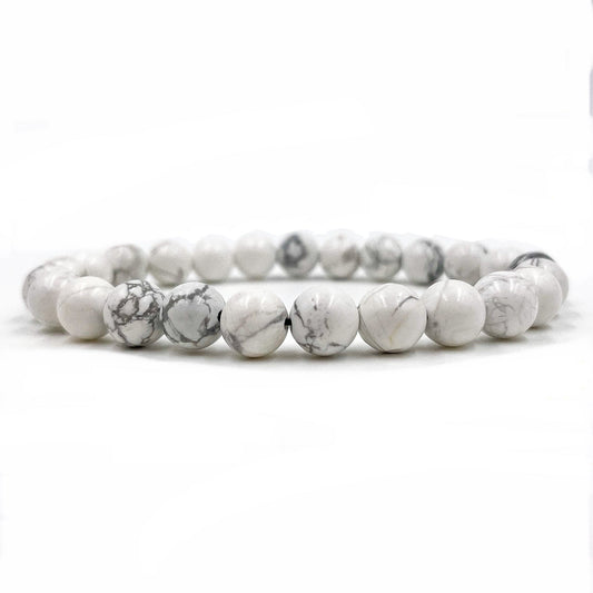 Union - White Howlite Gemstone Beaded Bracelet-0