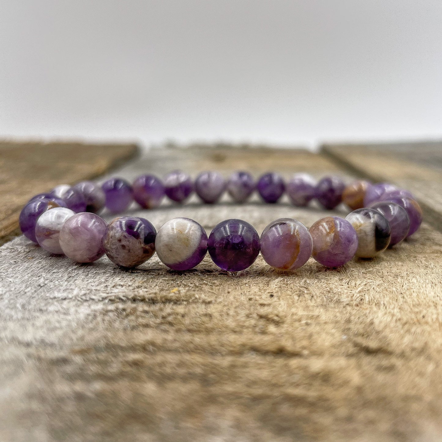 Union - Purple Amethyst Gemstone Beaded Bracelet-1