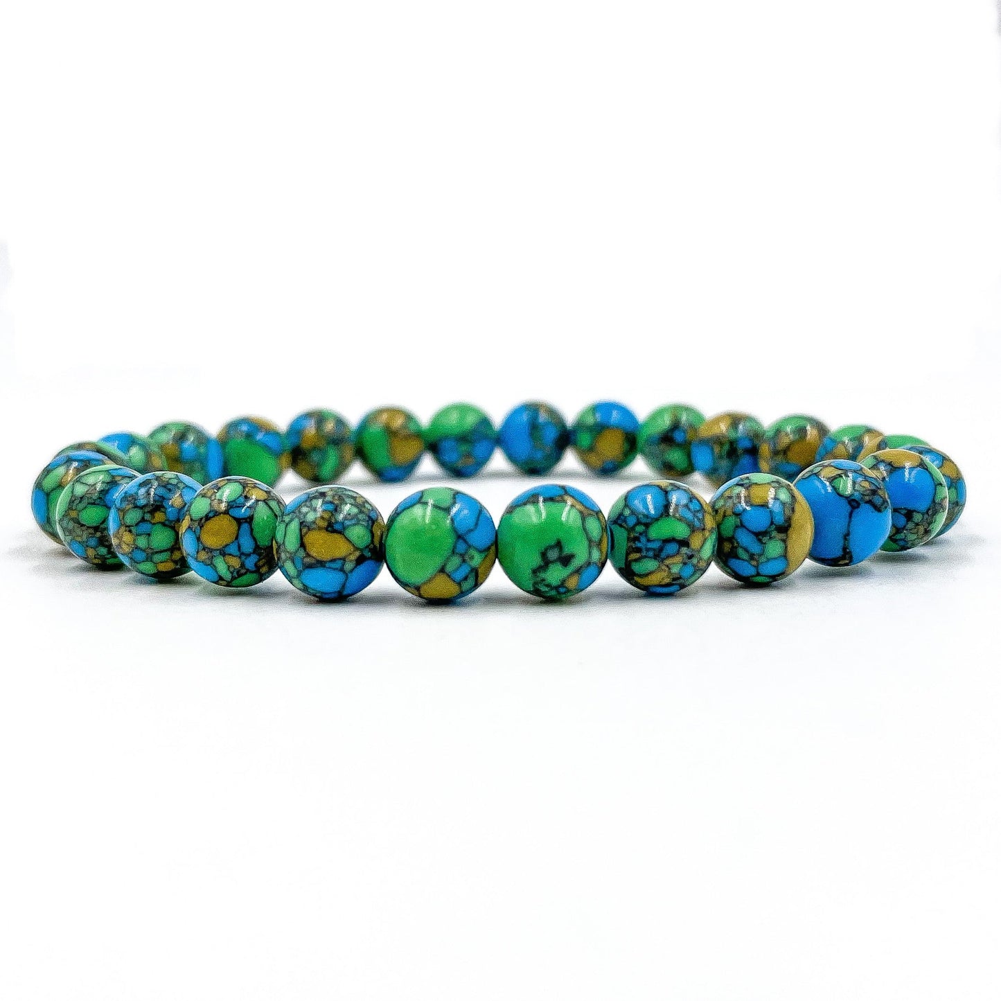 Union - Multicolor Howlite Gemstone Beaded Bracelet-0
