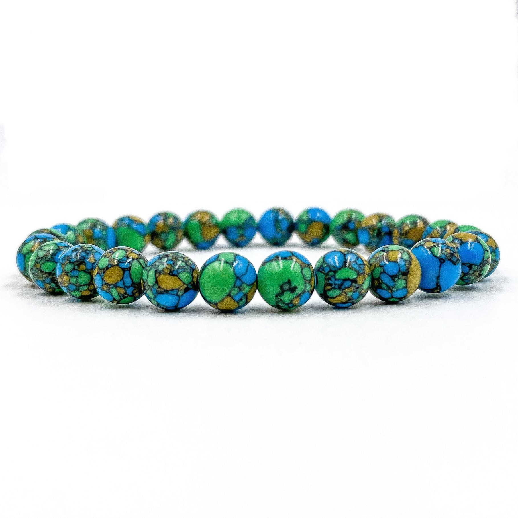 Union - Multicolor Howlite Gemstone Beaded Bracelet-0