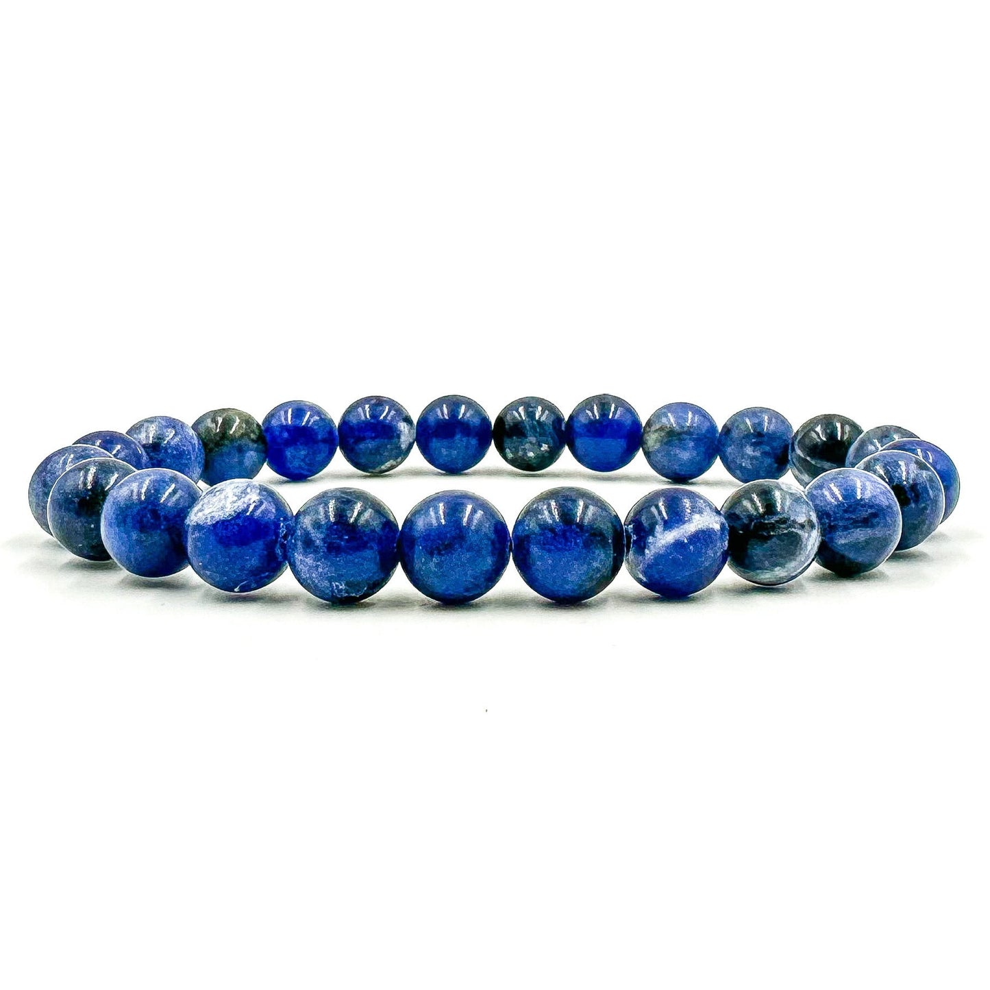 Union - Blue Sodalite Gemstone Beaded Bracelet-0